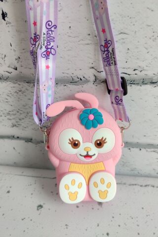 Minnie Mouse Unicorn Çilek Tavşan Batman Spiderman Gökkuşağı Çocuk Çantası Silikon Çanta Pembe-Beyaz - Tek Ebat