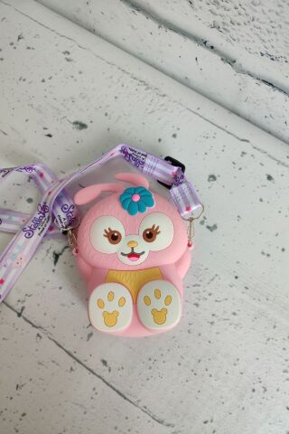 Minnie Mouse Unicorn Çilek Tavşan Batman Spiderman Gökkuşağı Çocuk Çantası Silikon Çanta Pembe-Beyaz - Tek Ebat
