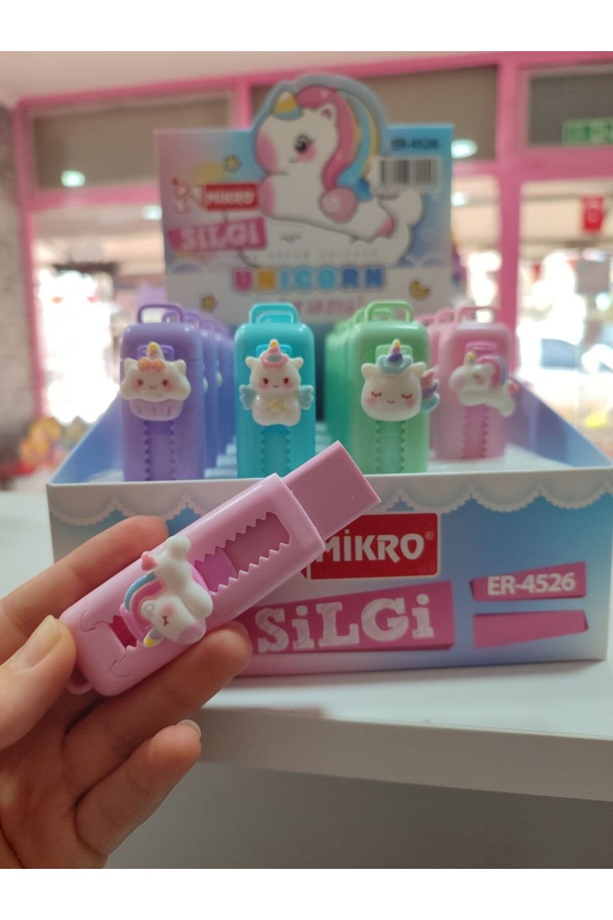 1 ADET Mikro Unicorn lu Silgi ER-4526
