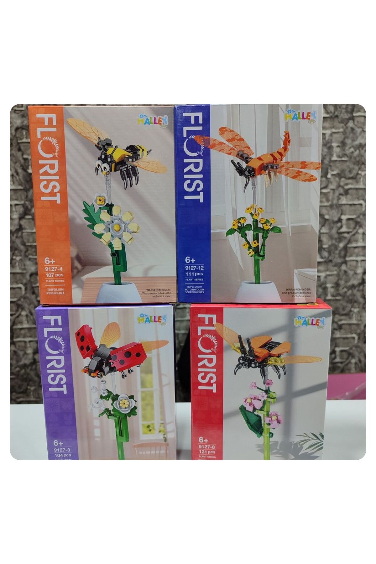 1 ADET FLORİST BÖCEKLİ ÇİÇEK Yapı Oyuncak