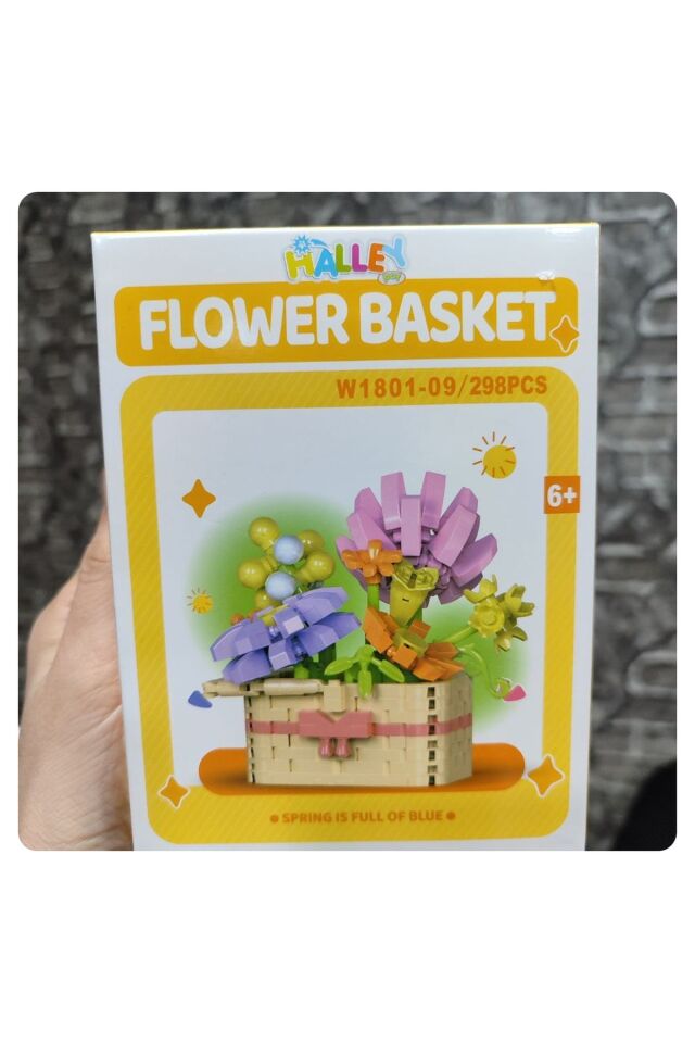 1 ADET FLOWER BASKET ÇİÇEK Yapı Oyuncak