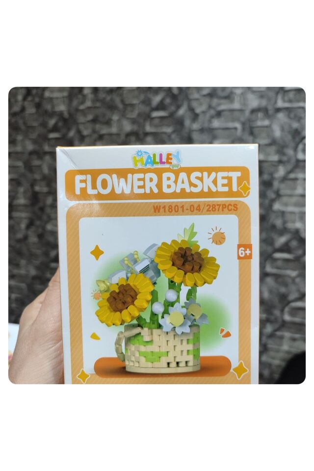 1 ADET FLOWER BASKET ÇİÇEK Yapı Oyuncak