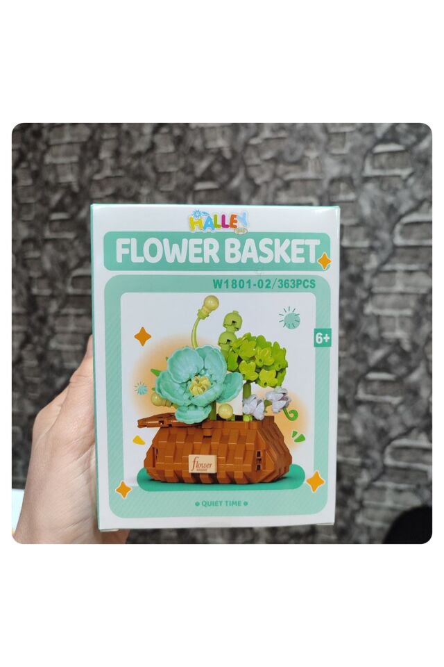 1 ADET FLOWER BASKET ÇİÇEK Yapı Oyuncak