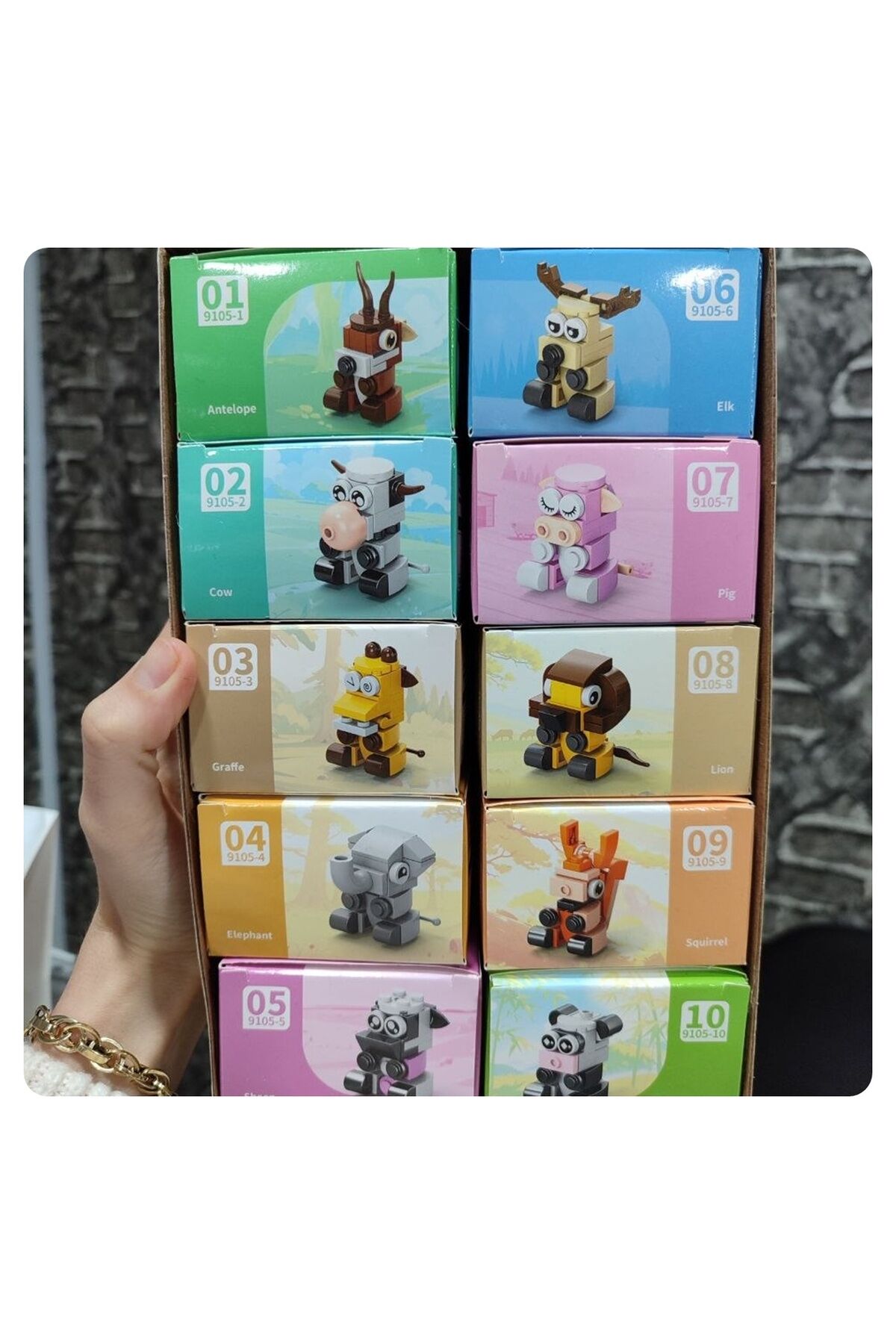 1 ADET Hayvan Figürlü Yapı Oyuncak Animals