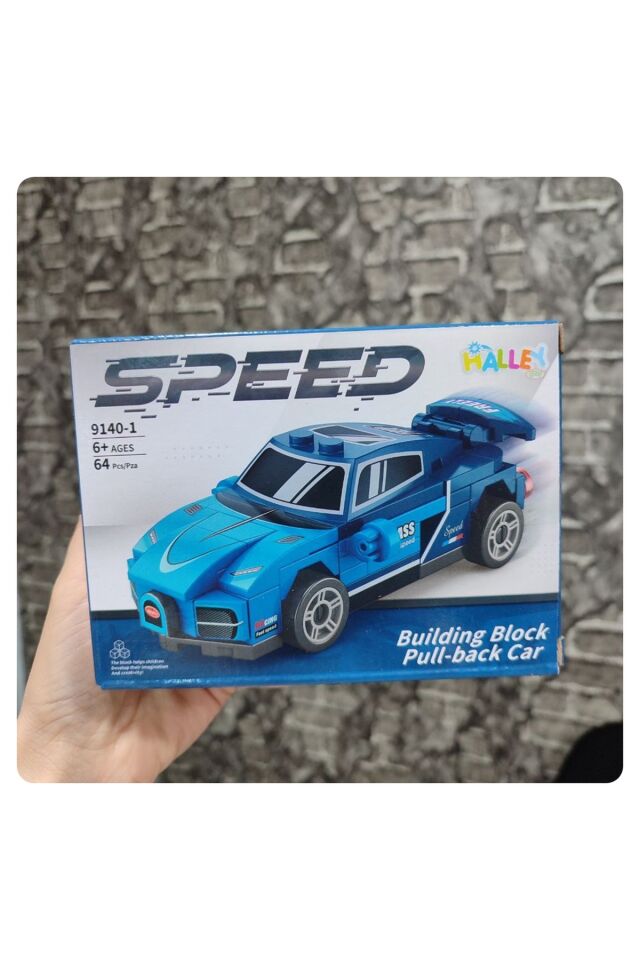 Speed Arabalı Yapı Oyuncak Çek-Bırak Model 1 ADET