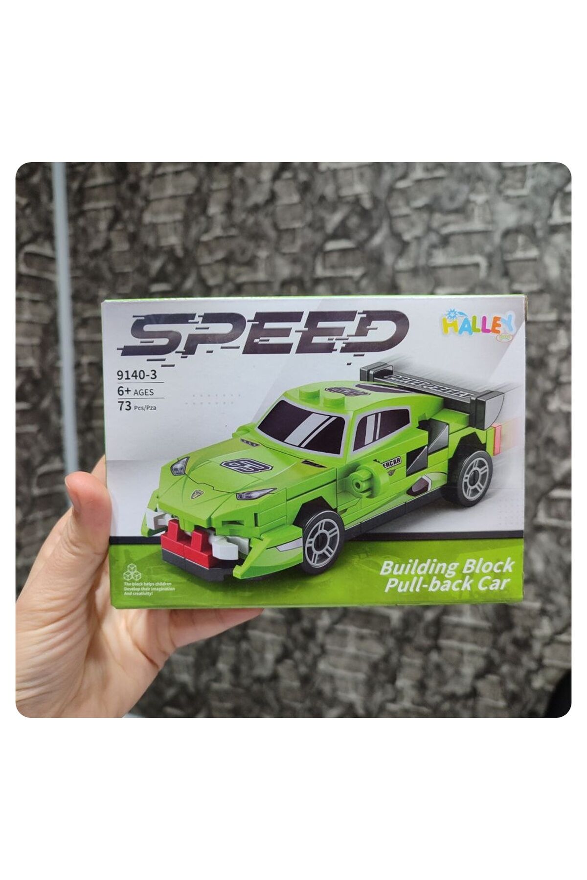 Speed Çek Bırak Yeşil Araba Yapı Oyuncak 1 ADET
