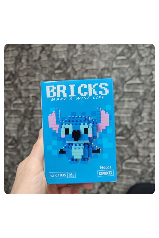 1 ADET Bricks Yapı Oyuncak Stitch,Capybara,Araba,Naruto