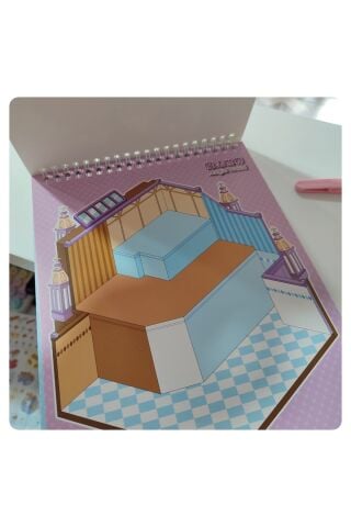21 SAYFA Kendin Tasarla Sticker Kitabı Seti Ev Yapma Seti 1 ADET