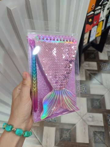 DENİZ KIZI DEFTER VE KALEM SETİ KUTULU PULLU İKİLİ SET