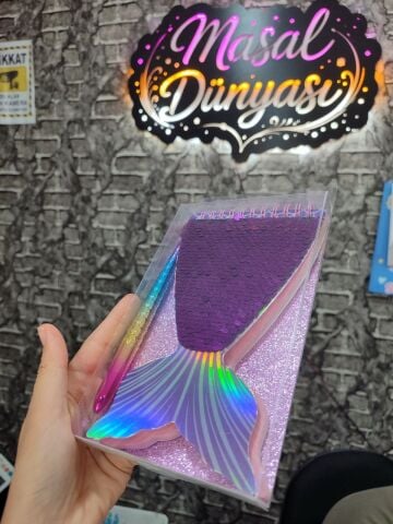 DENİZ KIZI DEFTER VE KALEM SETİ KUTULU PULLU İKİLİ SET
