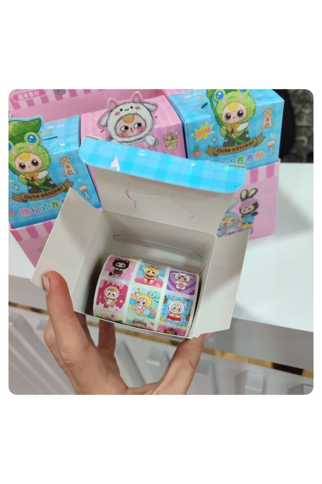 500 Adet Kutulu Sticker Paketi 1 PAKET
