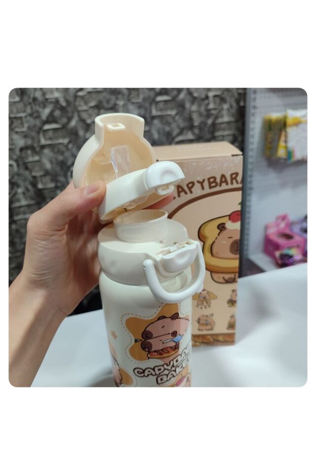 Diller Capybara Çift İçim Çelik Termos Matara 600 ml