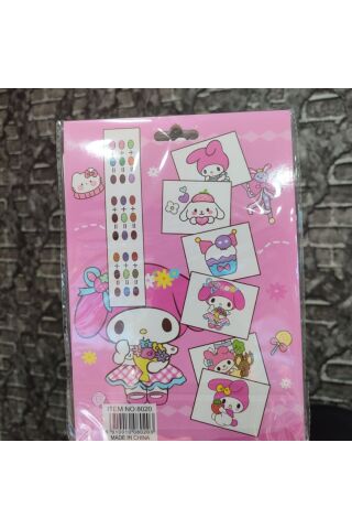 1 PAKET 12 Adet Kuromi Boyama ve Boya Kalemleri Seti