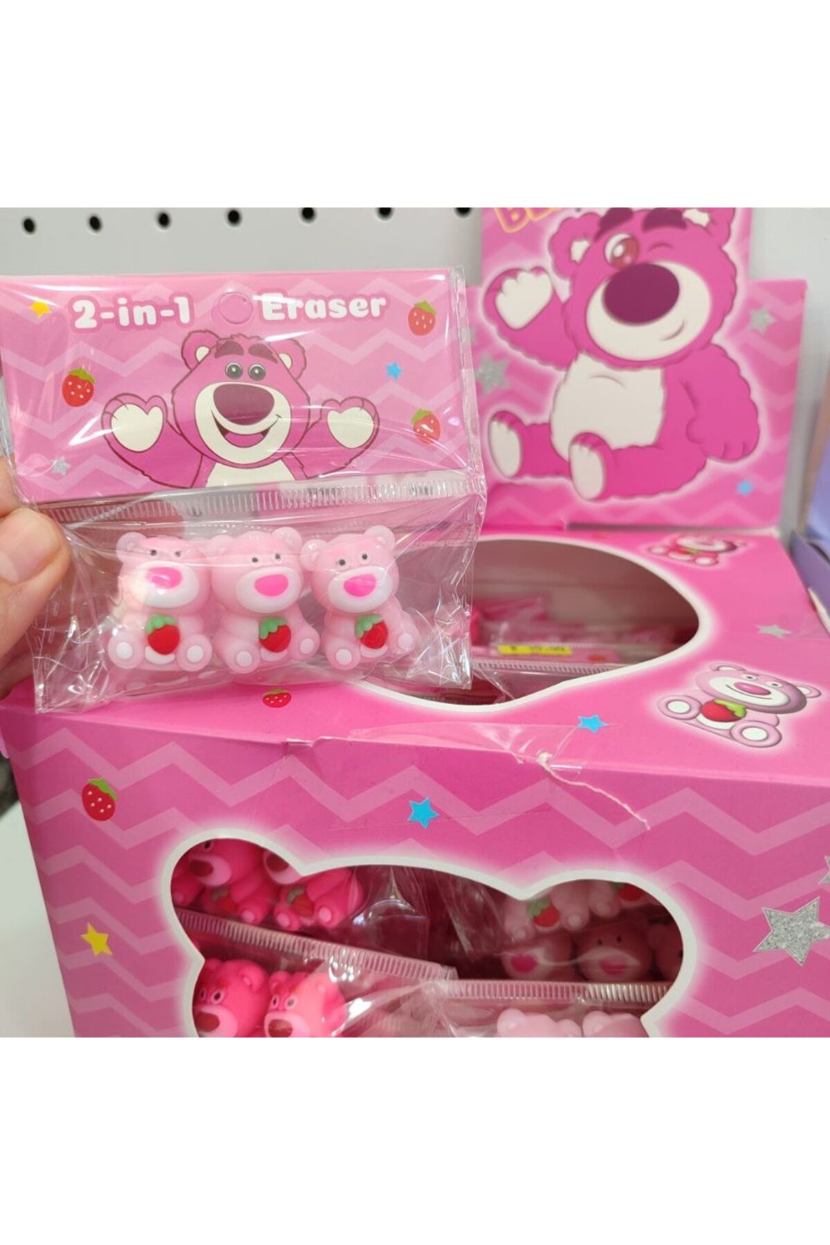 3 Adet Bear Kalem Başlığı ve Silgi