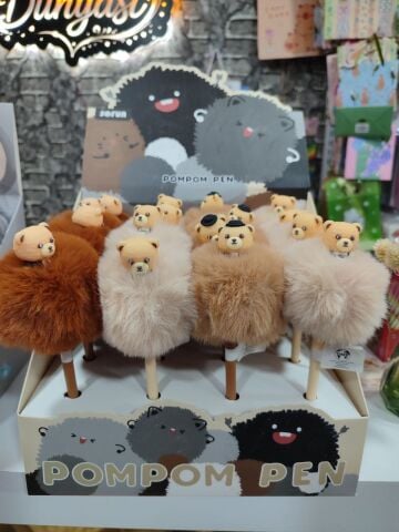 PELUŞ AYICIK KAPAKLI JEL KALEM TÜKENMEZ KALEM