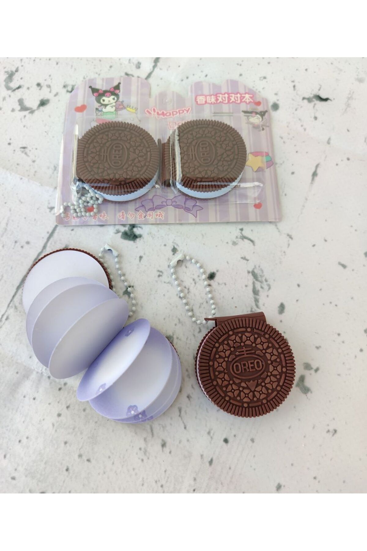 2 li Oreo Görünümlü Defter Anahtarlık