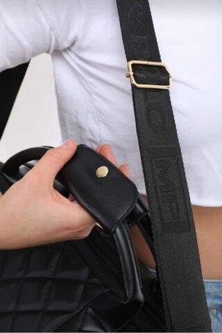 Miami Polo Büyük Boy El ve Omuz Çantası Valiz Tipi Çanta Kadın Çanta Siyah - Büyük Boy