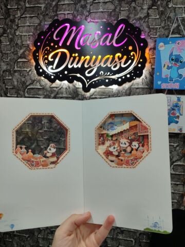 Vagonlife Yeni Koleksiyon 3D Katmanlı İllüstrasyon Sanat Tasarımlı Noktalı Defter