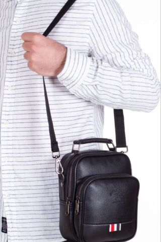 Omuz Çantası Çapraz Çanta Body Bag Erkek ve Kadın Çanta Su Geçirmez Çanta Siyah - Orta Boy