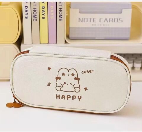 BEJ RENGİ SEVİMLİ HAYVAN BASKILI KALEMLİK