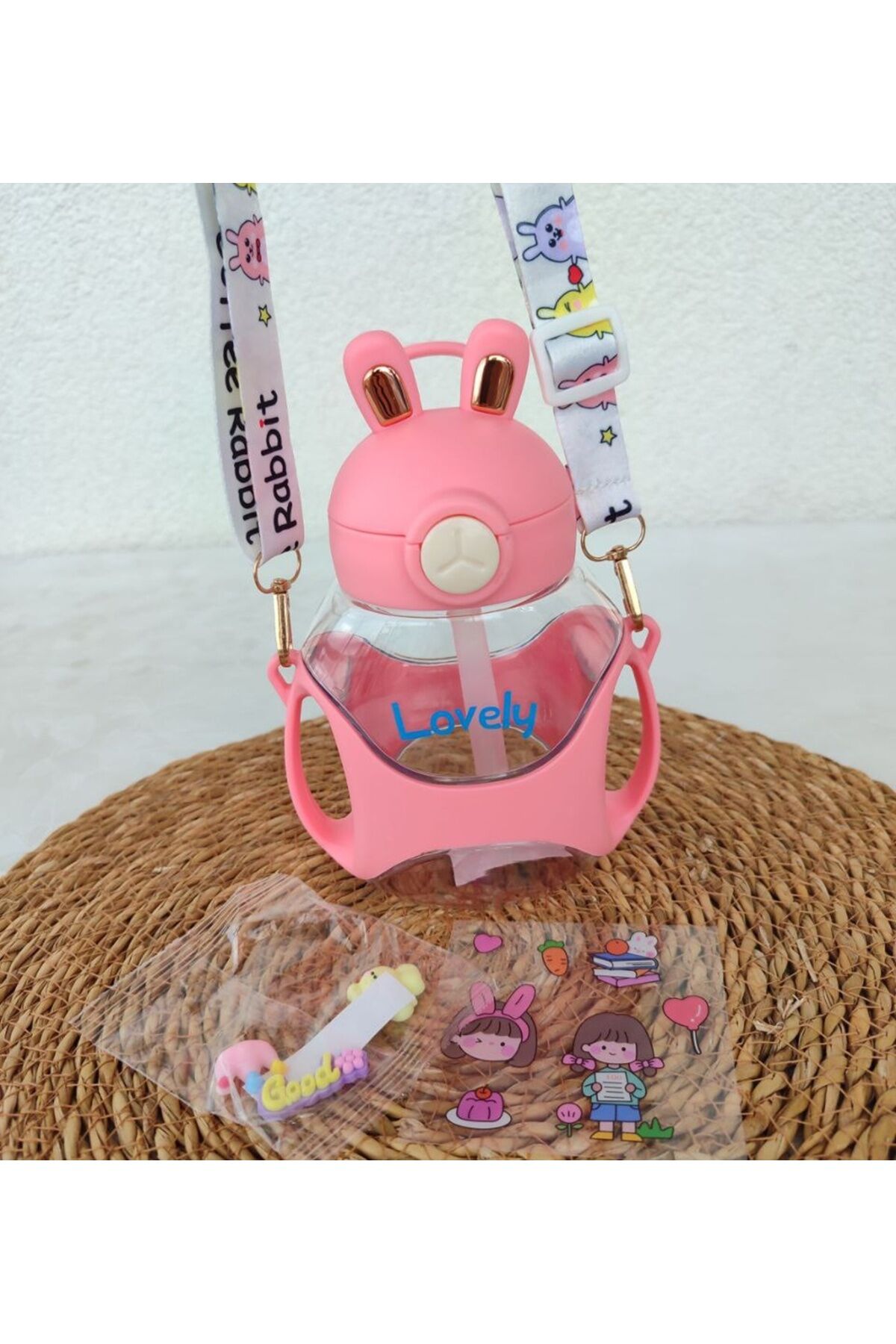 Okul Matarası Tavşan Kulaklı 700 ml Sticker Hediyeli 1 ADET
