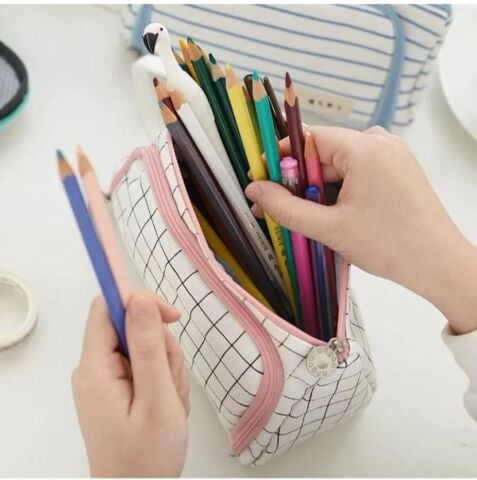 KARELİ PEMBE DETAYLI KALEMLİK