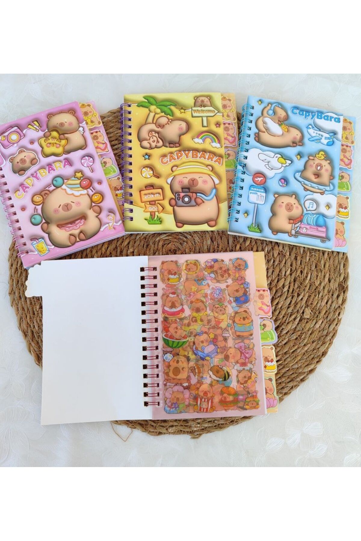 Capybara (Kapibara) Sticker Kitabı ve Ayraçlı Defter 1 ADET
