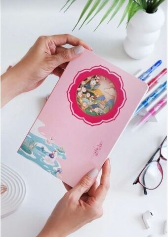 3D Katmanlı İllüstrasyon Sanat Tasarımlı Noktalı Defter 60 Yaprak 20,5x13,5cm